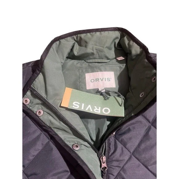 NWT Orvis Quilted Vest Full Zip Insulated Pockets Outdoor Black/Blue Men's Sz XL - Picture 5 of 10